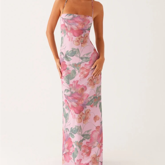 Peggy Maxi Dress- Pink Floral - Picture 2 of 3
